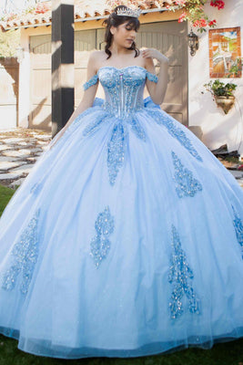 Royal Scroll Beaded Quinceañera Ball Gown | Blush Collection