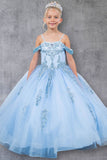 Elegant Blue Princess Pageant Dress – Girls’ Ball Gown