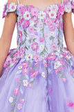 Leah Lilac Girls’ Pageant Dress – Floral Elegance for Special Events