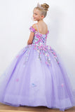 Leah Lilac Girls’ Pageant Dress – Floral Elegance for Special Events