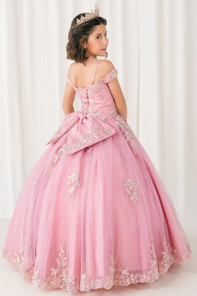 Elara Belle Girls Pageant Dress | Flower Girl Ball Gown