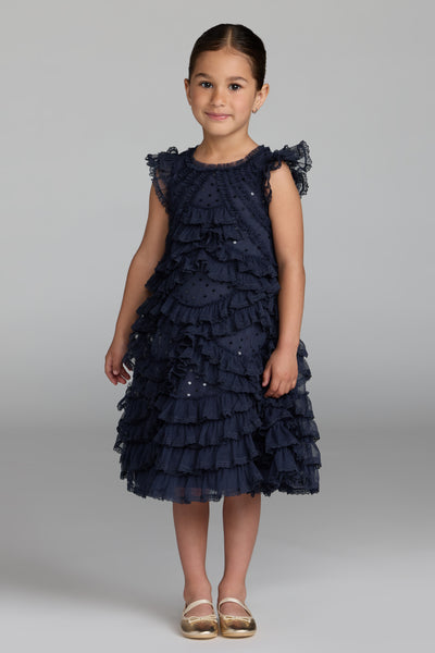 Mac Duggal Girls Special Occasion Ruffle Dress