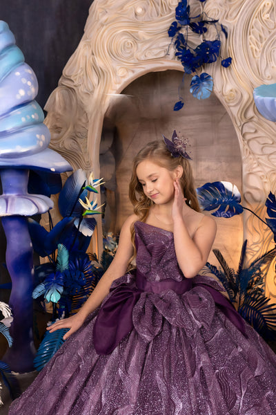 Moonlight Majesty Gown – Purple Couture Pageant Father Daughter Dance Gown
