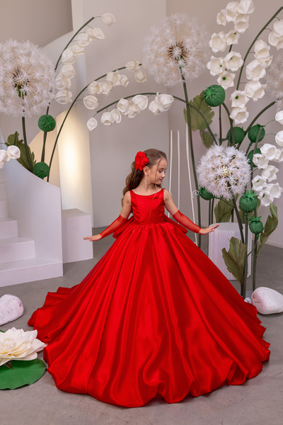 Red Girls Pageant Ball Gown | Fashion Couture Dress