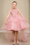 Rosalinde Grace Hi-Lo Girls Pageant Dress | Blush Kids