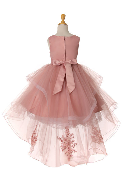 Hi Low Ruffle Girls Party Dress 2–12