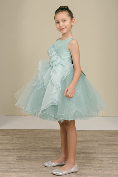 Elowen Bloom Sage Shimmer Tulle Party Dress