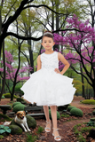 Ivory & Off-White Knee-Length Flower Girl Dress