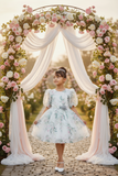 Floral Puff Sleeve Girls Dress – Party & Special Occasion
