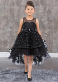 Dusty Pink Hi-Low Girls Party Dress | Blush Collection