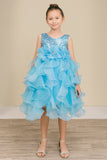 Sequin Ruffle Girls Pageant Dress | Birthday & Party Gown