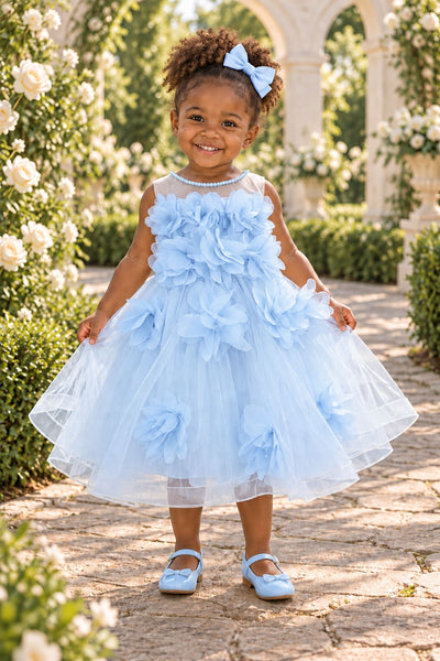 Blush Collection Baby Girl 3D Floral Special Occasion Dress