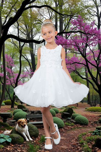 Burgundy Knee Length Flower Girl Dress | Pageant Gown