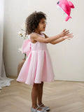 Rosamie Teter Warm Girls Bright Pink Bow Party Dress