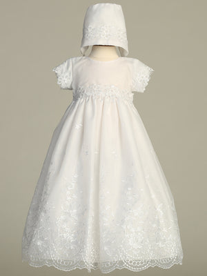 Amelia Grace Christening Gown – Elegant Baptism Dress for Babies