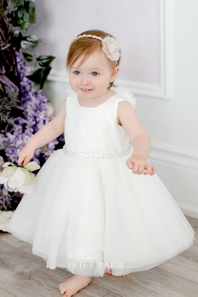 Teter Warm Couture 3D Lace Tulle Special Occasion Baptism Christening Dress
