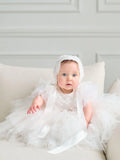 Off White Couture Lace Christening Short Dress For Girls