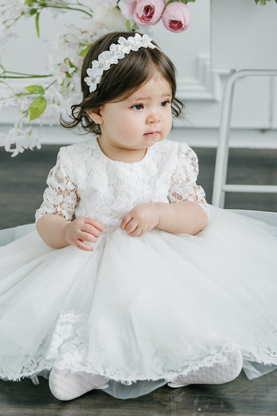 Teter Warm Couture Lace Tulle Baby Christening Baptism Dress