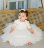 Teter Warm Couture Lace Tulle Baby Christening Baptism Dress