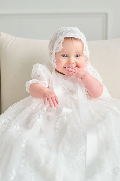 Leilani Lace Christening Gown – Baby Girl Baptism Dress