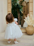 Isla White Lace Baby Dress – Baptism & Special Occasion