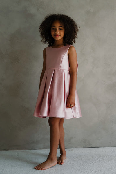 Maribel Teter Warm Girls Blush Pink Bow Party Dress