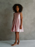 Maribel Teter Warm Girls Blush Pink Bow Party Dress
