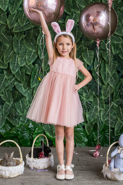 Lovely Kids Dress With Pearl Bodice 