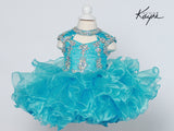 Sugar Kayne Little Girls Organza Beaded Cupcake Pageant Party Dress