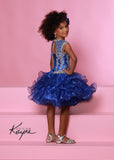 Sugar Kayne Girls Sparkling Organza Beaded Pageant Party Cupcake Dress