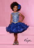 Sugar Kayne Girls Sparkling Organza Beaded Pageant Party Cupcake Dress