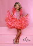 Sugar Kayne Fun In Frill Girls Organza Beaded Cupcake Pageant Dress