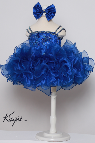 Sugar Kayne Cupcake Organza Sequined Crystal Embellished Dress