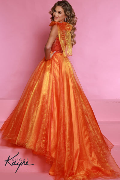 Sugar Kayne By Johnathan Kayne Elegant One Shoulder Girls Pageant Ballgown