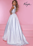 Sugar Kayne By Johnathan Kayne One Shoulder Shimmer Satin Ball Gown 