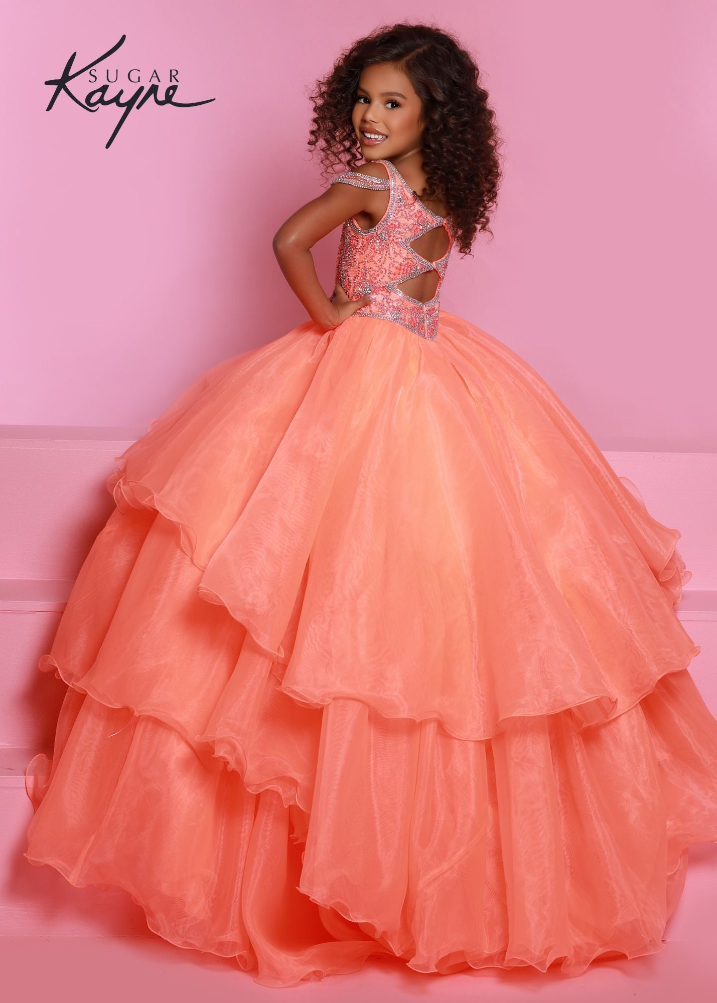 Sugar Kayne By Johnathan Kayne Exciting Girls Pageant Party Ballgown 