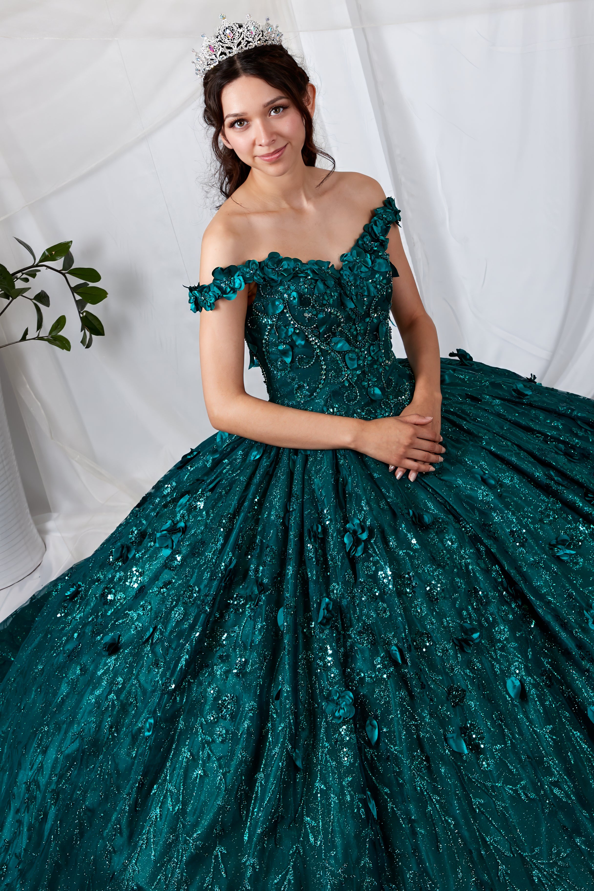 Mireya Emerald Quinceaera Dress Princess Collection Emerald green / SMALL Mireya Emerald Quinceaera Dress Princess Collection Emerald green / SMALL