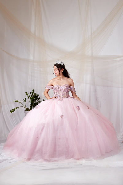 Alessandra Bloom Pink Princess Ball Gown | Quinceañera Dress