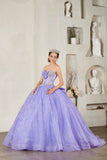 Justina Rosé Gown – Lilac Quinceañera Dress with Bow