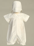 Benjamin Silk Romper - Elegant Christening Outfit for Boys