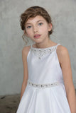 Rebekah Grace Satin Gown – Elegant Communion & Pageant Dress