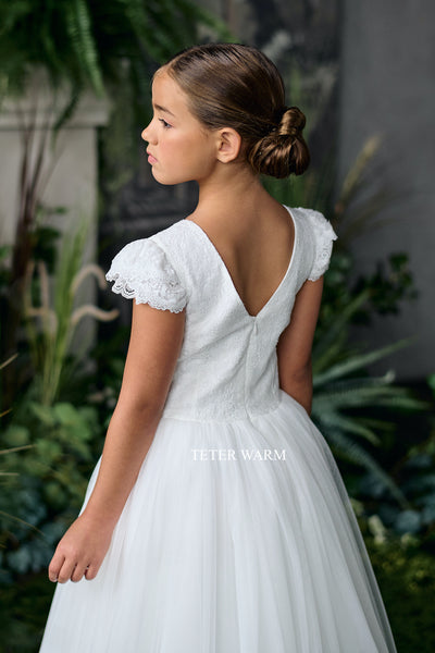 Teter Warm Couture Captivating Flower Girl Communion Lace Tulle Dress