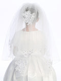 Evie Kids First Communion Veil – Two-Tier Lace Veil