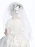 Evie Kids First Communion Veil – Two-Tier Lace Veil