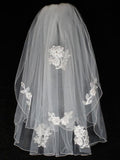 Evie Kids First Communion Veil – Two-Tier Lace Veil