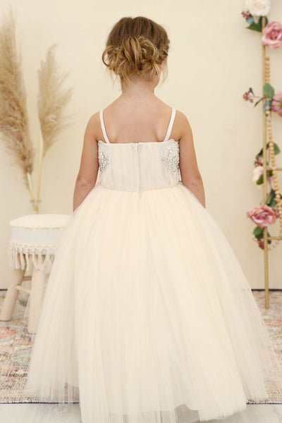 Amalee Couture Floor Length Wedding Flower Girl Communion Tulle Dress