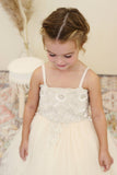 Amalee Couture Floor Length Wedding Flower Girl Communion Tulle Dress