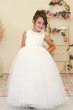 Amalee Couture Floor Length Flower Girl Communion Tulle Dress 