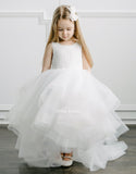 Teter Warm Couture Gorgeous Flower Girl Communion Hi Low Lace Tulle Dress