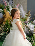 Teter Warm Couture Off White Lace Wedding Flower Girl Dress